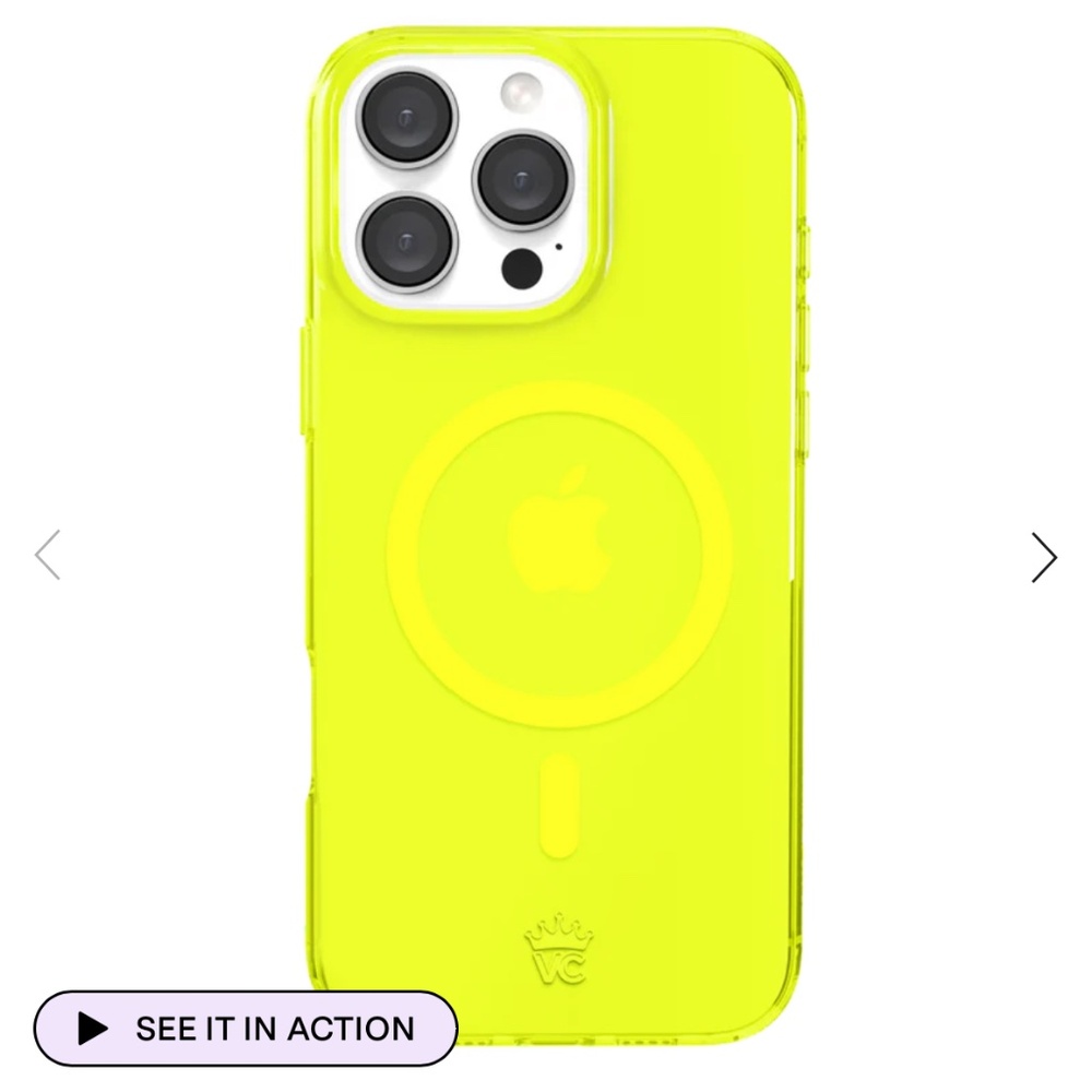 Velvet Caviar Clear Neon Yellow iPhone 15 Pro Max case